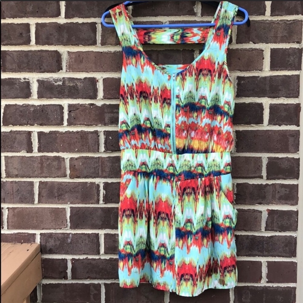 Multi colored short romper
